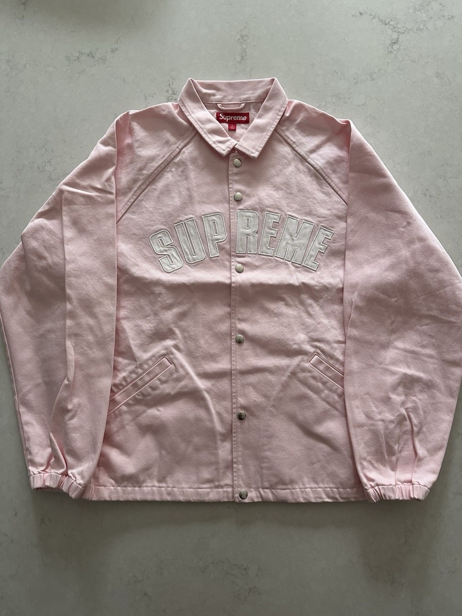 Supreme Arc Denim Coaches Jacket L ピンク Size L - Supreme SS25 Arc Denim Coaches Jacket Light Pink