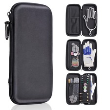 Golf Glove Holder Case for Accessories with Removable Glove Shaper Portable G...
