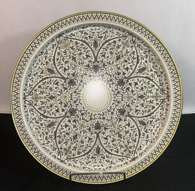 Vintage Venetian 11'' Round Metal Serving Tray Spic and Span Promotional MCM