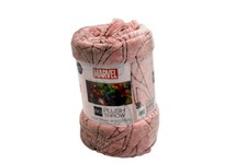 Marvel Avengers The Big One Plush Throw Blanket Oversized 5x6 Pink Spiderman