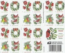 HOLIDAY CHEER Christmas Booklet of 20 Forever Stamps MNH 6033-6036