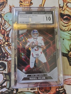 2025 Panini Cyber Monday Russell Wilson 050/199 Giants CGC Gem Mint 10