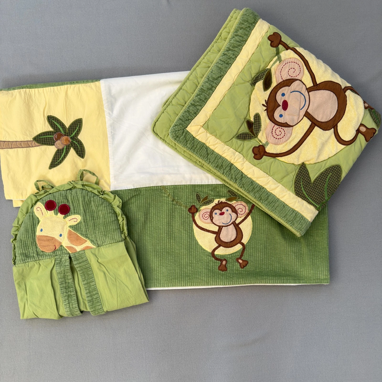 NoJo 3pc Safari Jungle Nursery Baby Crib Bedding Set