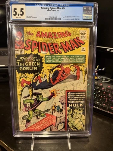 The Amazing Spider-Man #14 (Marvel Comics July 1964) CGC 5.5 - White Pages