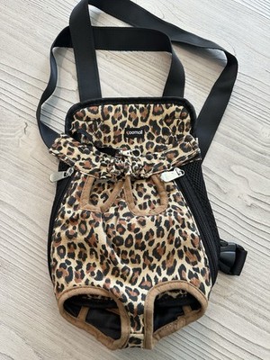 PET CARRIER FRONT FACING SMALL CHEETAH ANIMAL PRINT