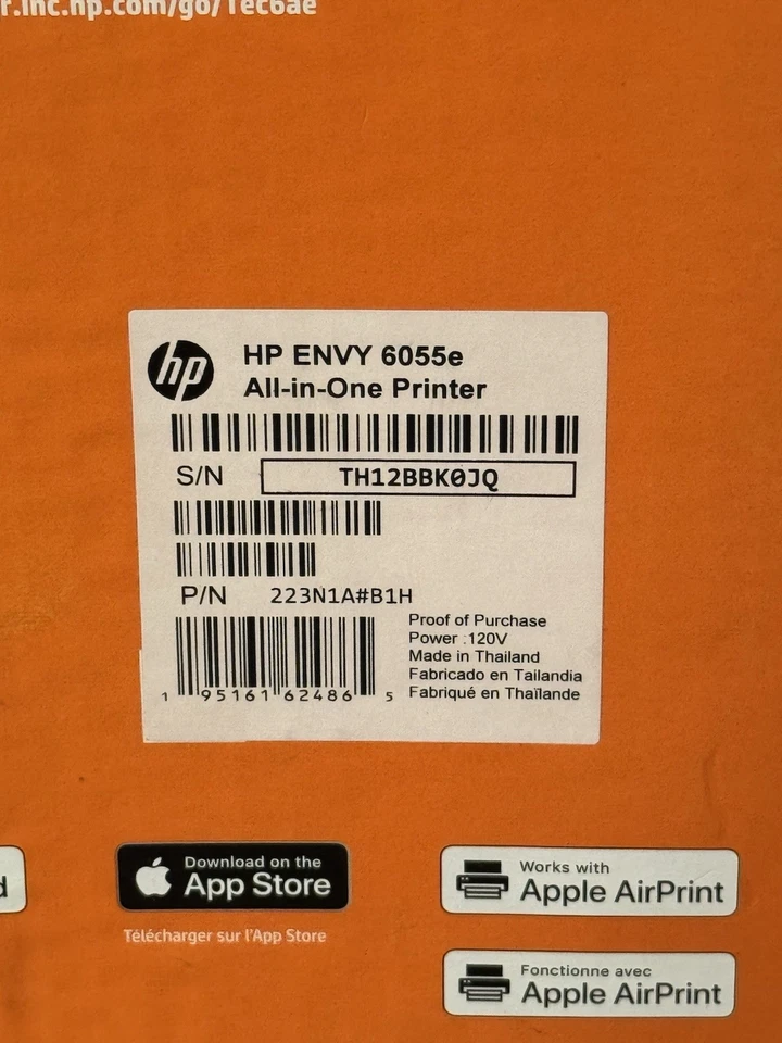 HP ENVY 6055e Wireless Color Inkjet Printer, New/old Stock 2021, Still Sealed - Image 4 of 4