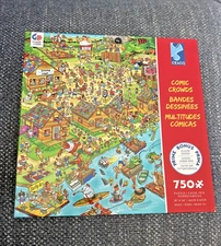 THE CAMPSITE - 750 PIECE PUZZLE - CEACO - SIZE 18" X 24" POSTER INCLUDED