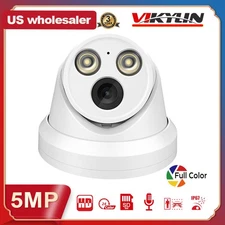 Vikylin 5MP Security IP Camera MIC POE Full Color Turret CCTV Outdoor Indoor US