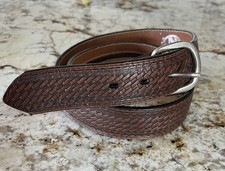 Nacona Genuine Leather Money Belt Brown Size 36 Snaps For Buckle READ MORE