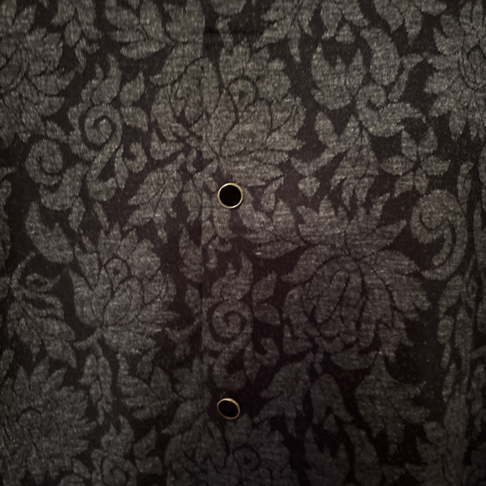 Talbots Textured Black Gray Button Back Top - image 5