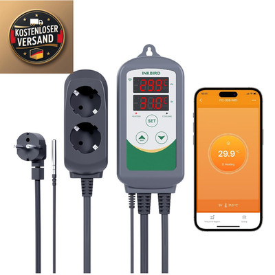 Inkbird Thermostat ITC-308-WIFI Wi-Fi Fernsteuerung Grau