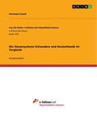 Christoph Kotsch | Die Steuersysteme Schwedens Und Deutschlands Im Vergleich