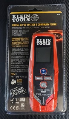 Klein Tools Digital AC/DC Voltage & Continuity Tester ET250 Brand New/Unopened 
