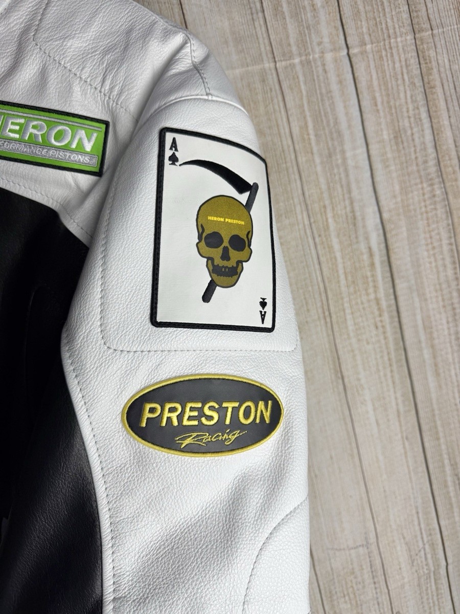 Heron Preston Moto Leather Jacket Medium £1750 Motorcycle Patch