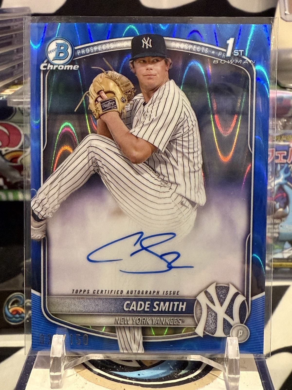 2025 Bowman Chrome Cade Smith 1st Blue RayWave Refractor Auto /150 #CPA-CS TZ