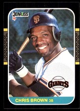 Chris Brown 1987 Leaf #236 Giants MLB READ FREE SHIPPING AutographDen