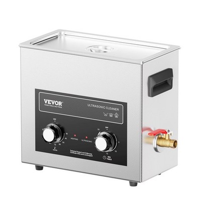 Efficient 6L 180W Ultrasonic Cleaner with Heater and Basket Included