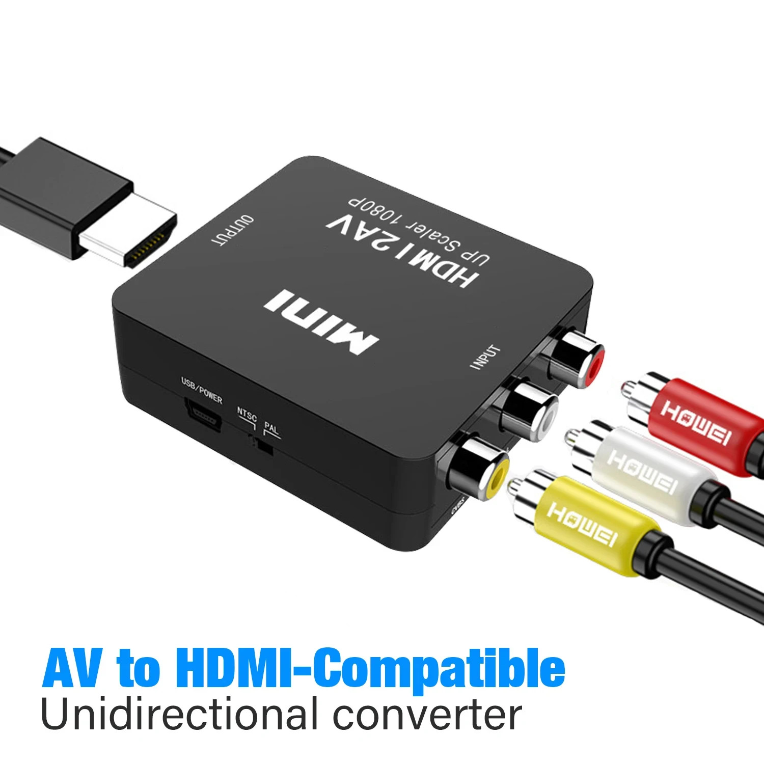 HDMI zu RCA AV Konverter Video Adapter für PS3 DVD VCR PAL TV