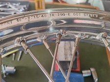 Harley Davidson Wheels Akront Aluminum Rims Stainless Spokes. Pair.  3/4" axle. 