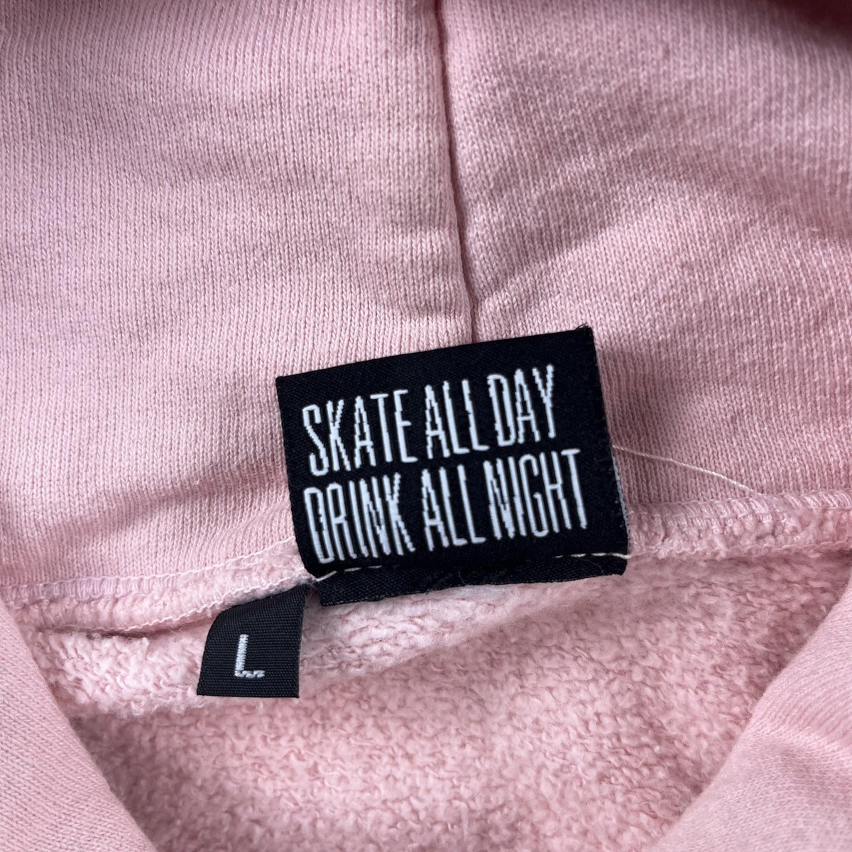 Camp Flog Gnaw Wasted Youth Hoodie Sweatshirt Large Pink Girls