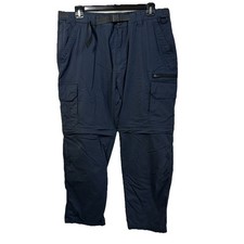 The BC Clothing Co. Men's XXL Blue Cargo Convertible Pants Outdoor Hiking Camp