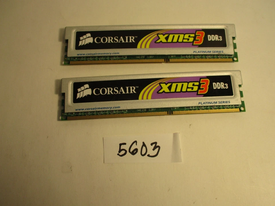 Corsair TR3X6G1333C9 2x2Gb=4Gb PC3-10600 1333Mhz DDR3 Desktop Memory RAM (5603) - Image 2 of 2
