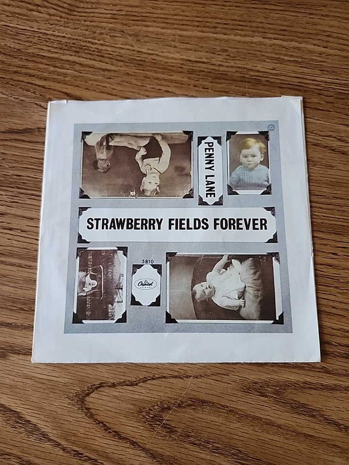 The Beatles "Strawberry Fields Forever" 1967  east 7" pic sleeve vg+ cond USA - Image 3 of 4