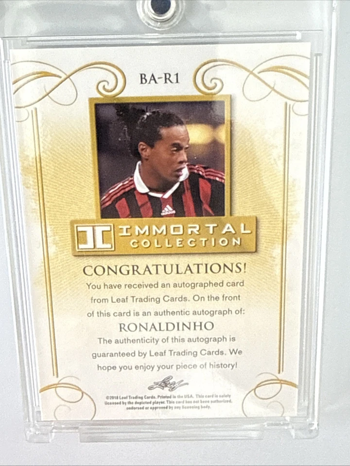 2018 Leaf Immortals Ronaldinho Autograph /10 Pop 1 Foto 2 de 2