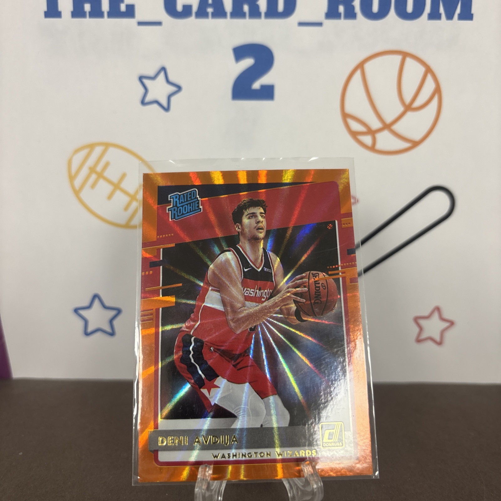 2020-21 Panini Donruss - Rated Rookies Deni Avdija #205 Orange Laser (RC)