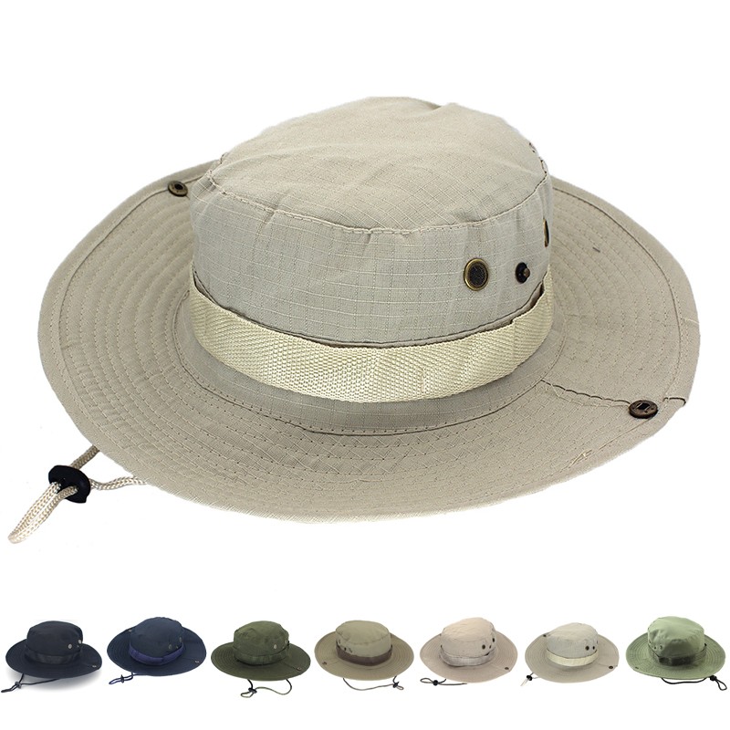 Sombrero Boonie Cubo Ala Ancha Sol Pesca Bush Booney Gorra Pescador Safari Senderismo