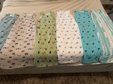Kyte Baby Lot of 6 L Bamboo Jersey Sleeveless Zip Sleep Sack Wearable Blankets