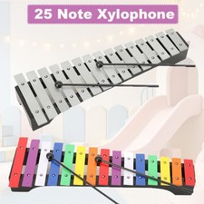 15-Note Xylophone Glockenspiel Xylophone Percussion Instrument 2x Mallets, New