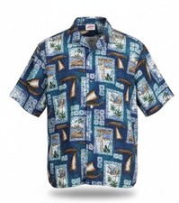 Vtg Kalena Fashions Shirt Short Sleeve Hawaiian Men Size Large 100 Cotton