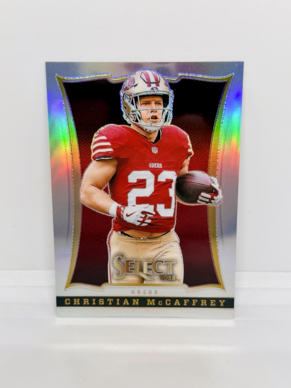 2023 Select CHRISTIAN MCCAFFREY Anniversary Silver Prizm San Francisco 49ers
