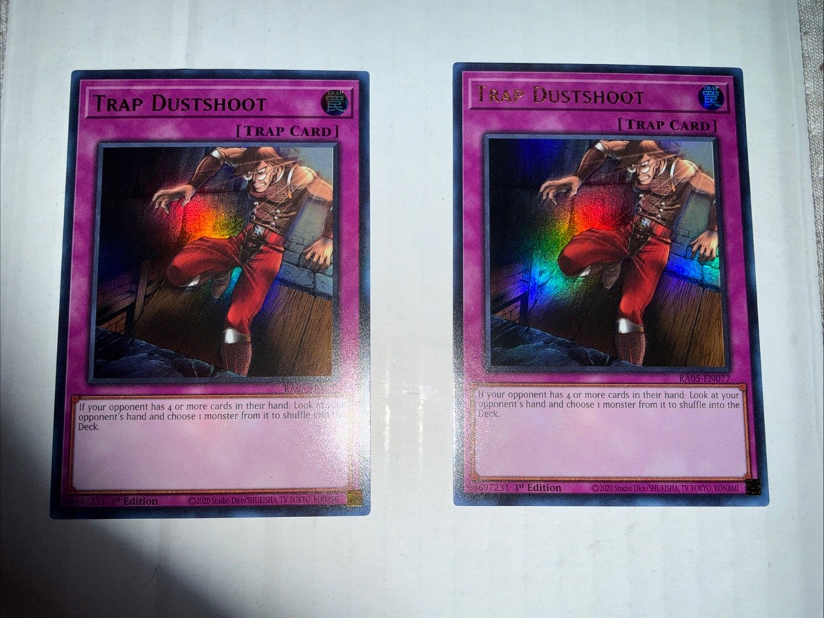 YuGiOh Rarity V 5 RA05-EN077 Trap Dustshoot Ultra Rare X2 | eBay