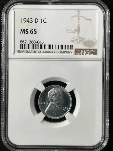 1943-D 1C  Lincoln Wheat One Cent NGC MS65    8671268-045