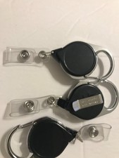 3 Pack of 1" Black Carabiner Spring Belt Clip keychain LLaveros