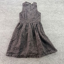 Altar'd State Lace Dress Sleeveless Fit Flare V-Neck Party Cocktail M Grey Women