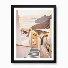 Steps To Beach Art Print Framed Wall Art Poster Canvas Print Picture