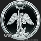 2024 Make No Peace With Evil Silver Shield 1 Troy oz .999 Proof Round BOX & COA