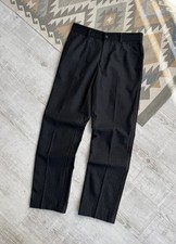 Dolce & Gabbana Mens Wool Dress Pants Black Pinstripe Trousers Size 32 / EU 48