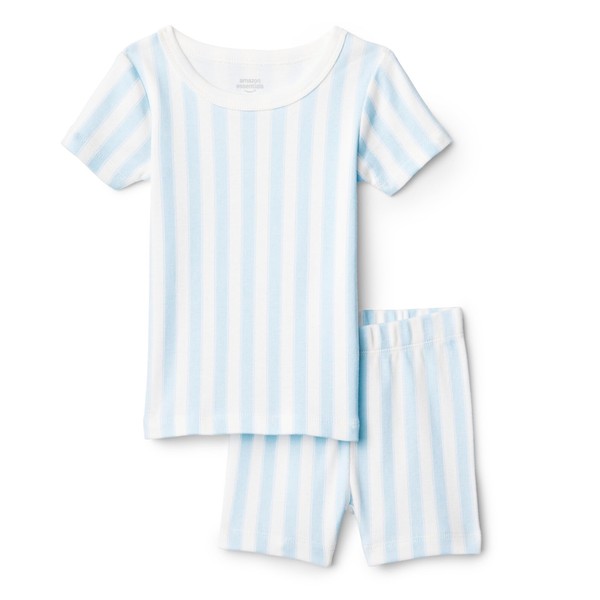 Kinder Pyjama-Set 4 Jahre, Blassblau, Kurzarm, Unisex, Amazon Essentials,-image