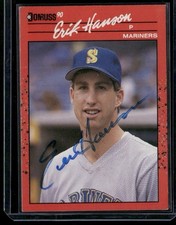 1990 Donruss - Erik Hanson #345 Signed Autographed Card