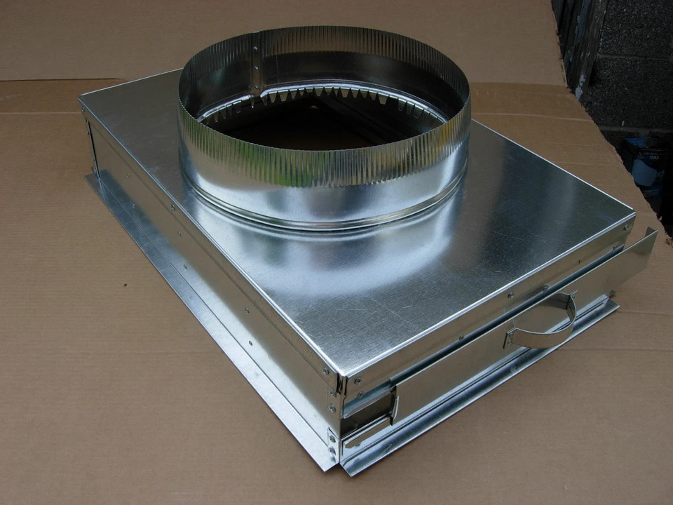Return air filter plenum, 12x20 with end cap, and round 10" collar , hvac duct - image 2 of 4