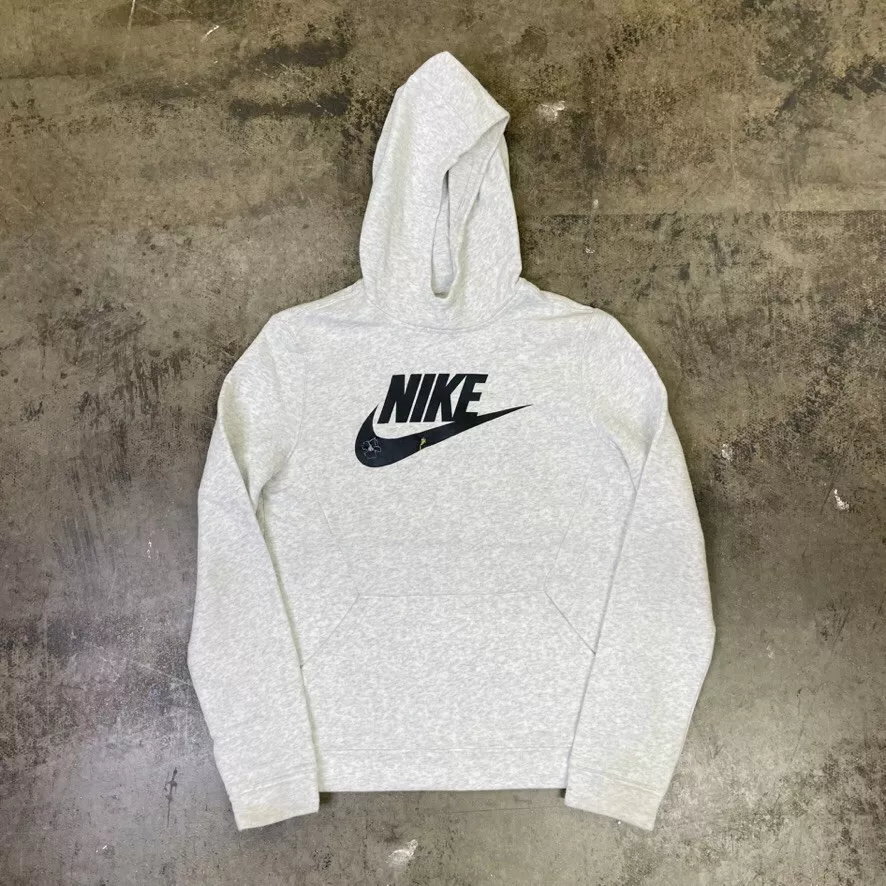 Gray and shop white nike hoodie