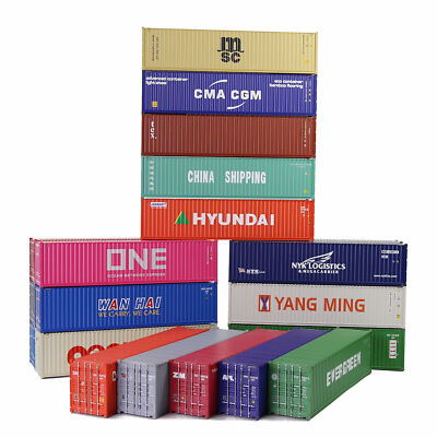 40ft Container Versand Güterwagen Spur H0 Modelleisenbahn Wagen 1:87 Dekor
