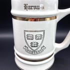 Vintage 1960s Harvard Beer Stein Mug Ceramic Ivory Gold VERITAS