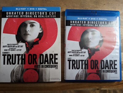 Blumhouse Truth or Dare (Blu-ray, 2018, w/slipcover) Directors Cut Horror