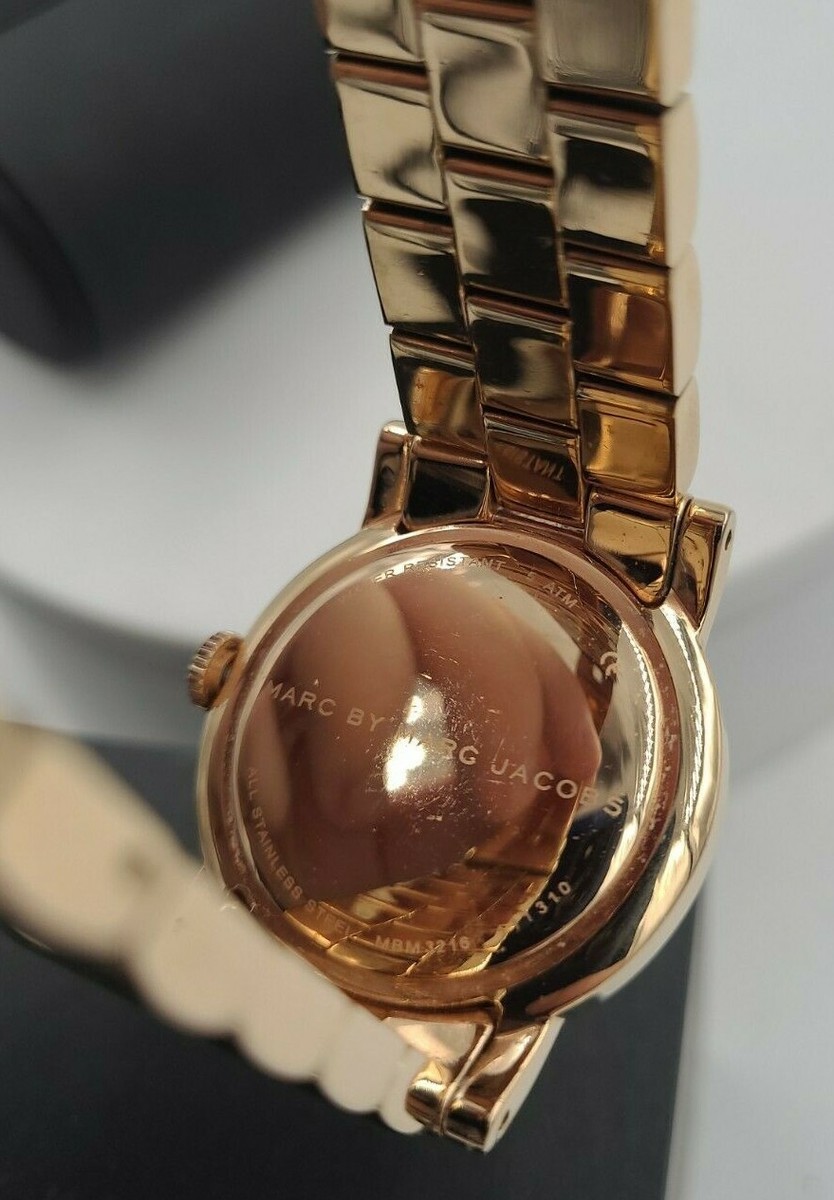 Marc Jacobs MBM 3216 Amy Rose Gold Wristwatch 36mm Case Stainless 