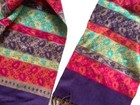 Vtg Express Knit Fringe Scarf Multicolored Paisley Print Made In Italy — photo 3